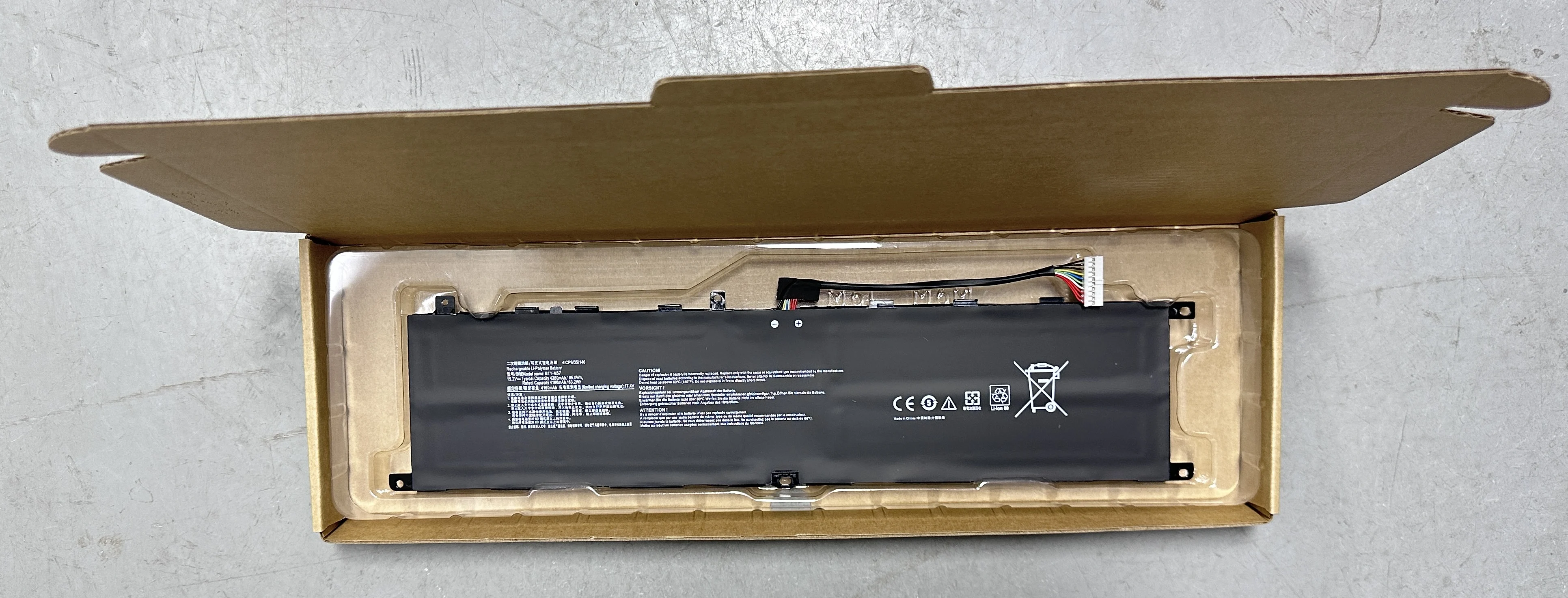 Factory outlet   BTY-M57 Laptop Battery For MSI GP66 GP76 MS-17K3 Leopard 10UG Series Notebook 15.2V 4280mAh/65Wh
