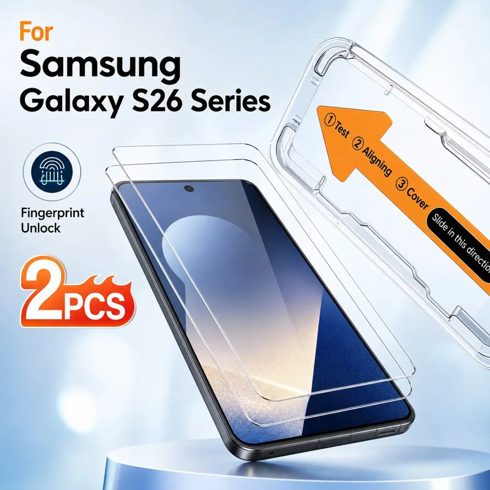 2PCS Tempered Glass For Samsung Galaxy A15 A16 A17 A25 A26 A27 Screen Protector For Samsung Galaxy A33 A35 A36 A37 A52 A53 5G