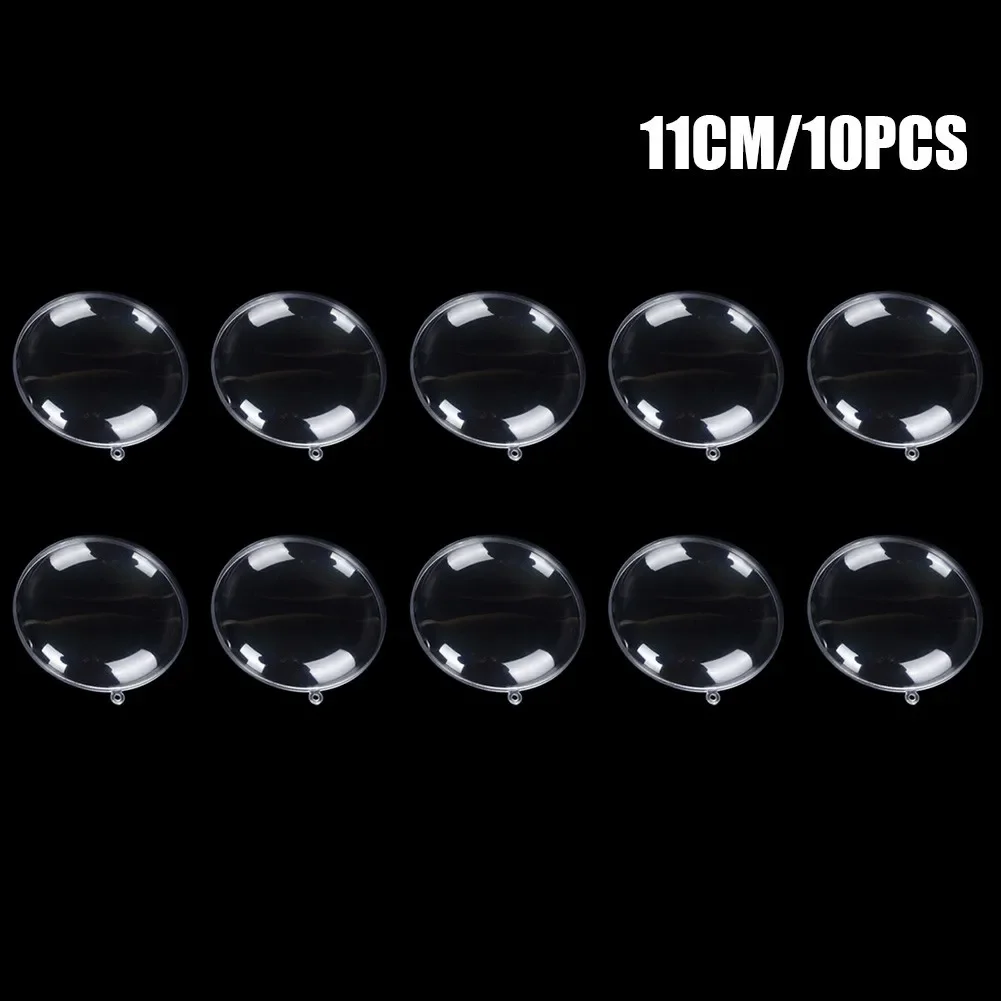 Flat Ball Plastic Clear Baubles Open Ball Candy Gift Box Home Decor For Wedding Christmas 7/9/11cm