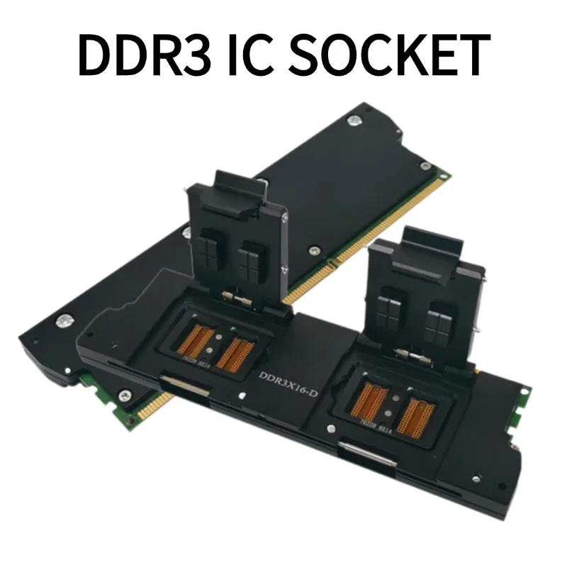 

1-to-4 DDR3 16bit Memory Chip Test Fixture with Conductive Glue for IC Testing/Burning/Aging, 16bit RAM Tester