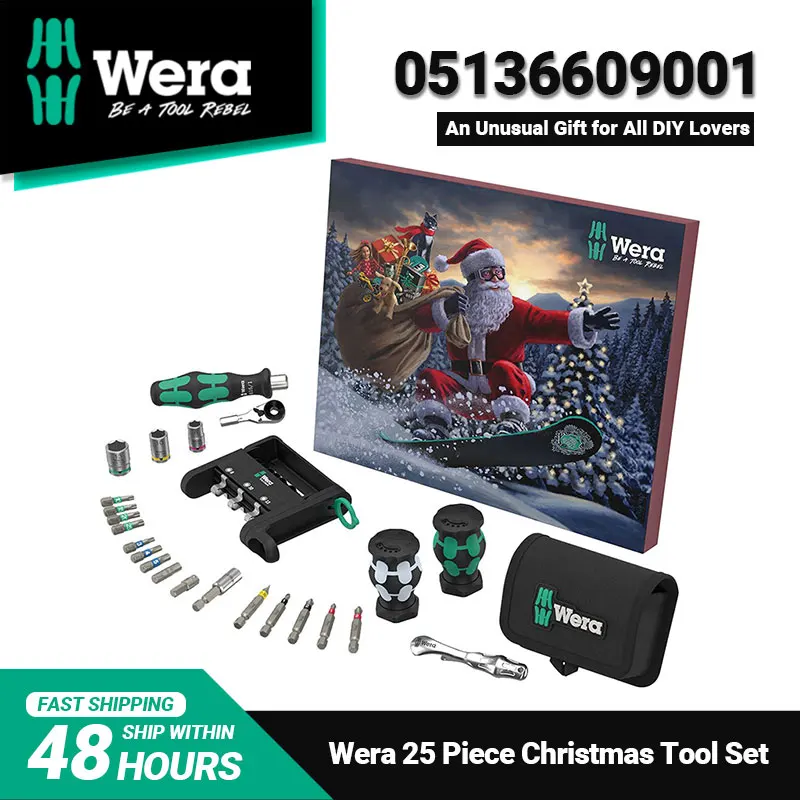 

Wera 05136609001 25 Pieces Advent Calendar 2024 Christmas Tool Set