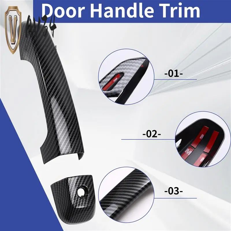 

AV34-Car Exterior Door Handles Cover Exterior Door Handles Scratch Protective Decor For Toyota 4Runner 2010-2024