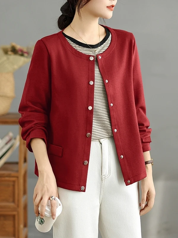 

Slimming ort Thin ex Casual Sle Faionable Korean Brand Coat for Women Loose Fit Early Autumn Wear without Labels