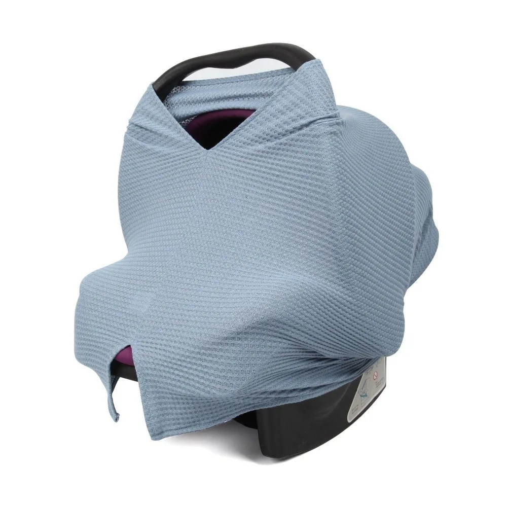 Soft Waffle Breastfeeding Nursing Cover Breathable Stretchy Feeding Apron Multi-Use Windproof Feeding Scarf Daily Use
