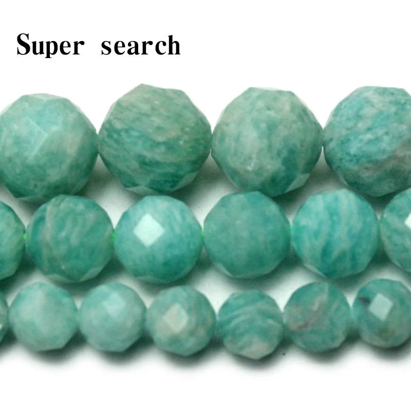 

5A Natural Stone Genuine Amazonite Cut Beads High Quality Loose Spacer Beads For Jewelry Making DIY Bracelets 15"Inch 6/8/10mm