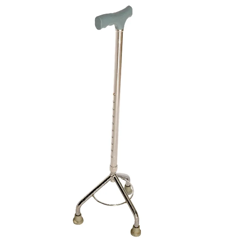 3-leg Height Adjustable Crutches Lightweight Elder Walking Stick Stable Elderly People Cane