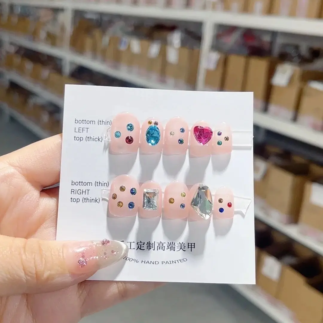 

Короткая белая обезьянка в одном стиле, красочные сокровища, съемные многоразовые, высококачественные, элегантные, белые, ручной работы, пресс на ногтях