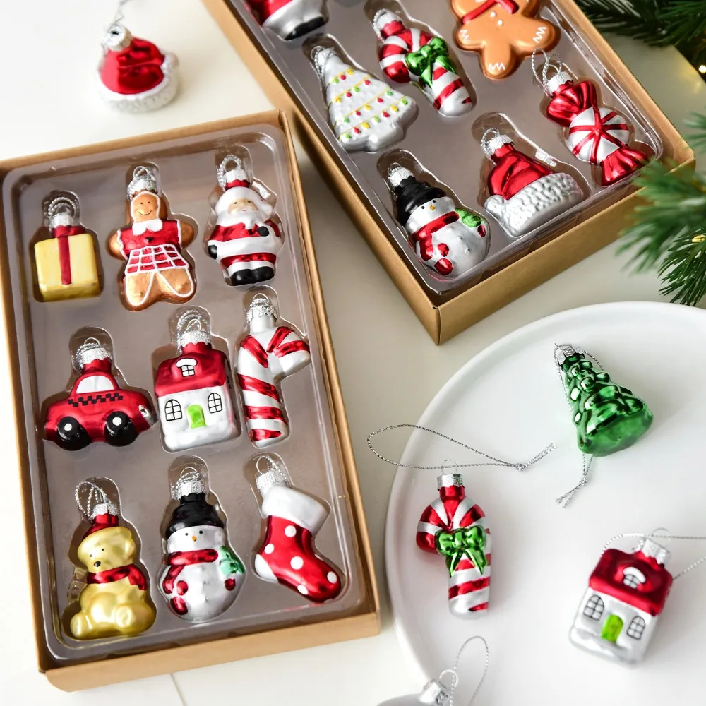 

Christmas Set Santa Claus Snowman Elk Christmas Tree Decor Christmas Tree Pendant Window Living Room Backpack Car Interior Decor