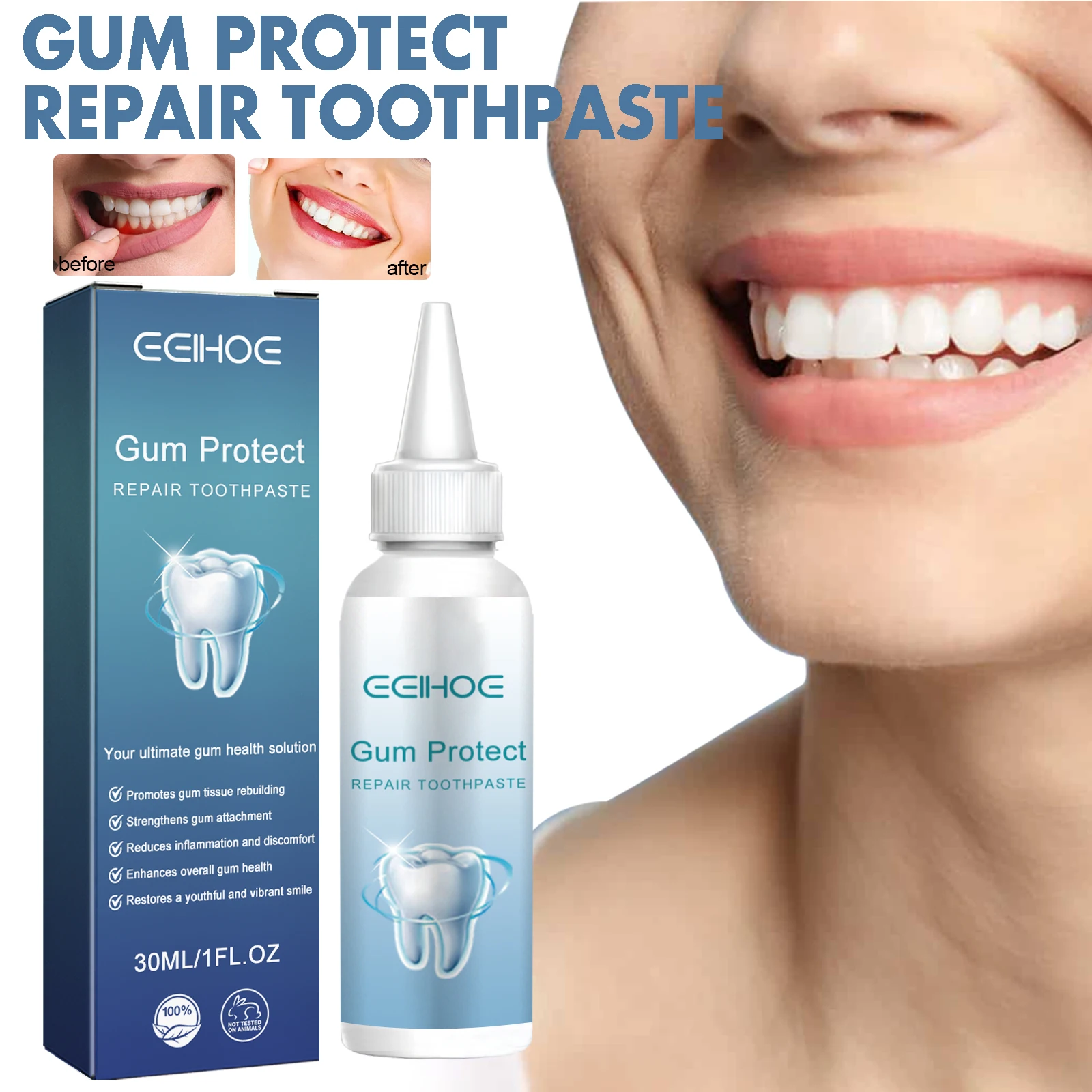 

Dental Care Toothpaste Deep Cleaning Easily Removes Tooth Stains Teeth Plaque Long-Lasting Fresh Breath Brightening Toothpaste