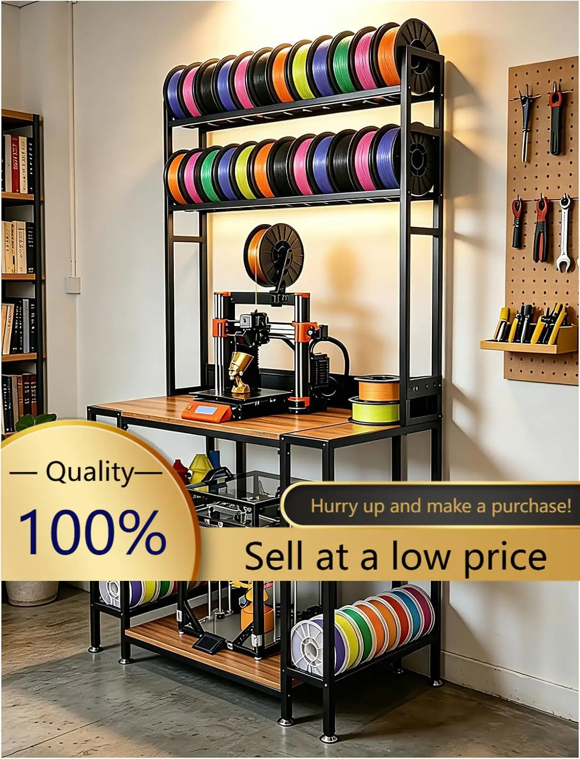 3D Printer Stand with Filament Storage Workbench