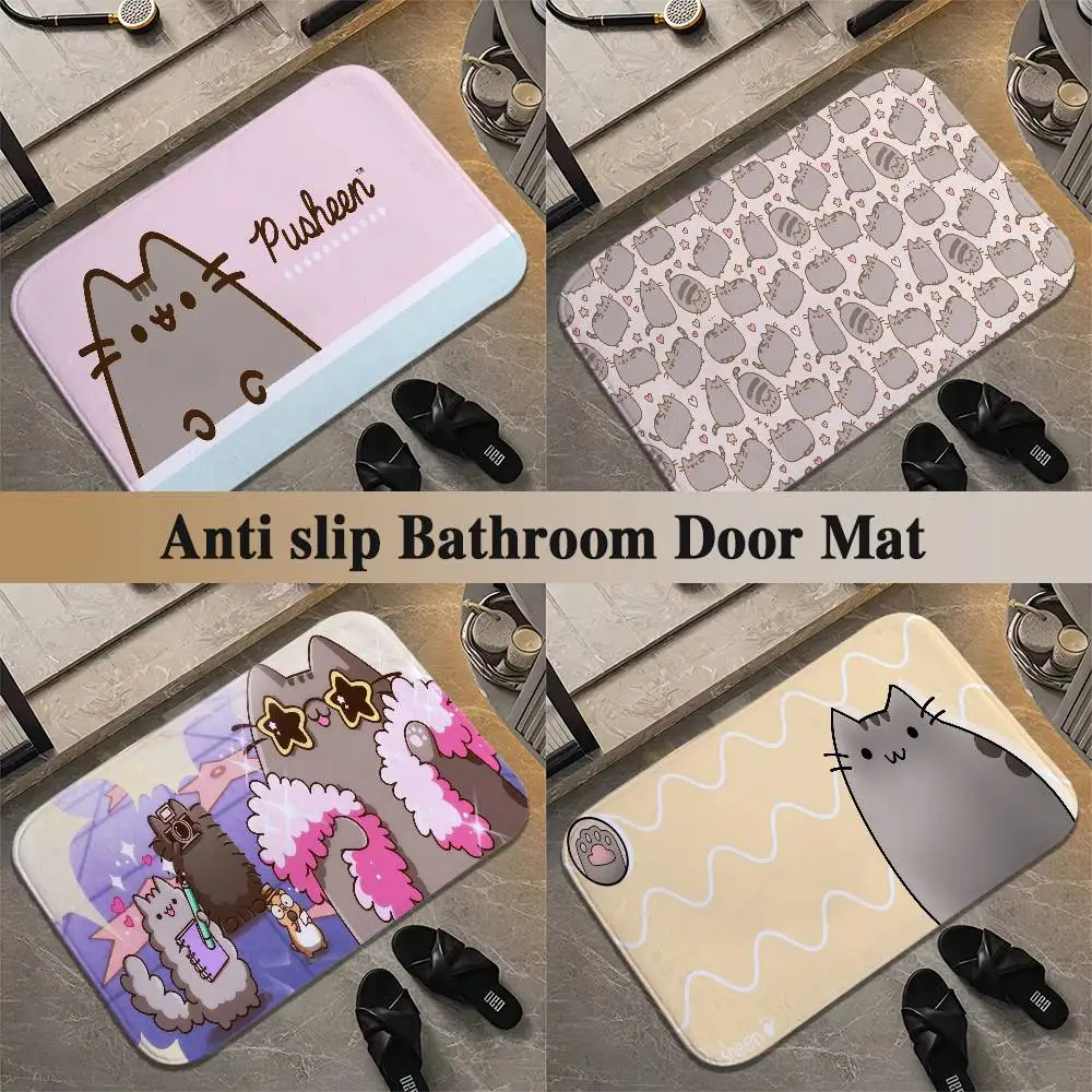 

Pusheen Cat Floor Mat Printed Large Carpets Living Room And Bedroom Carpets Bathroom Anti Slip Door MATS Small Carpets