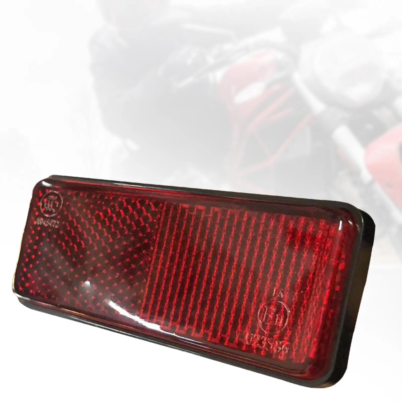 Universal Motorcycle Red Reflector, Repair Part Professional Bolt On Rectangle