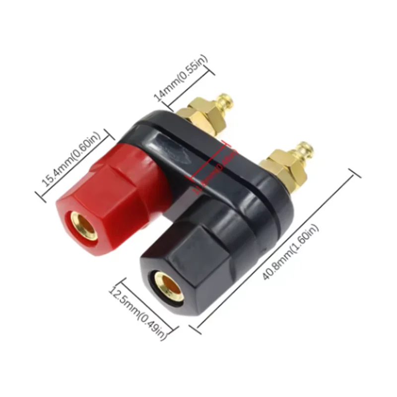 1 SZT. Wtyki bananowe Złącza Terminalowe Czerwone Czarne Złącze Terminalowe Wzmacniacza Słuchawkowego Gniazdo Bananowe Wtyk Głośnikowy