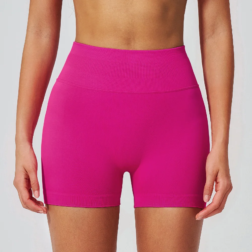 Seamless Yoga Shorts High Waist Workout Shorts Sports Yoga Lift Butt Shorts Female Gym Fitness Running Short Pants Sportswear