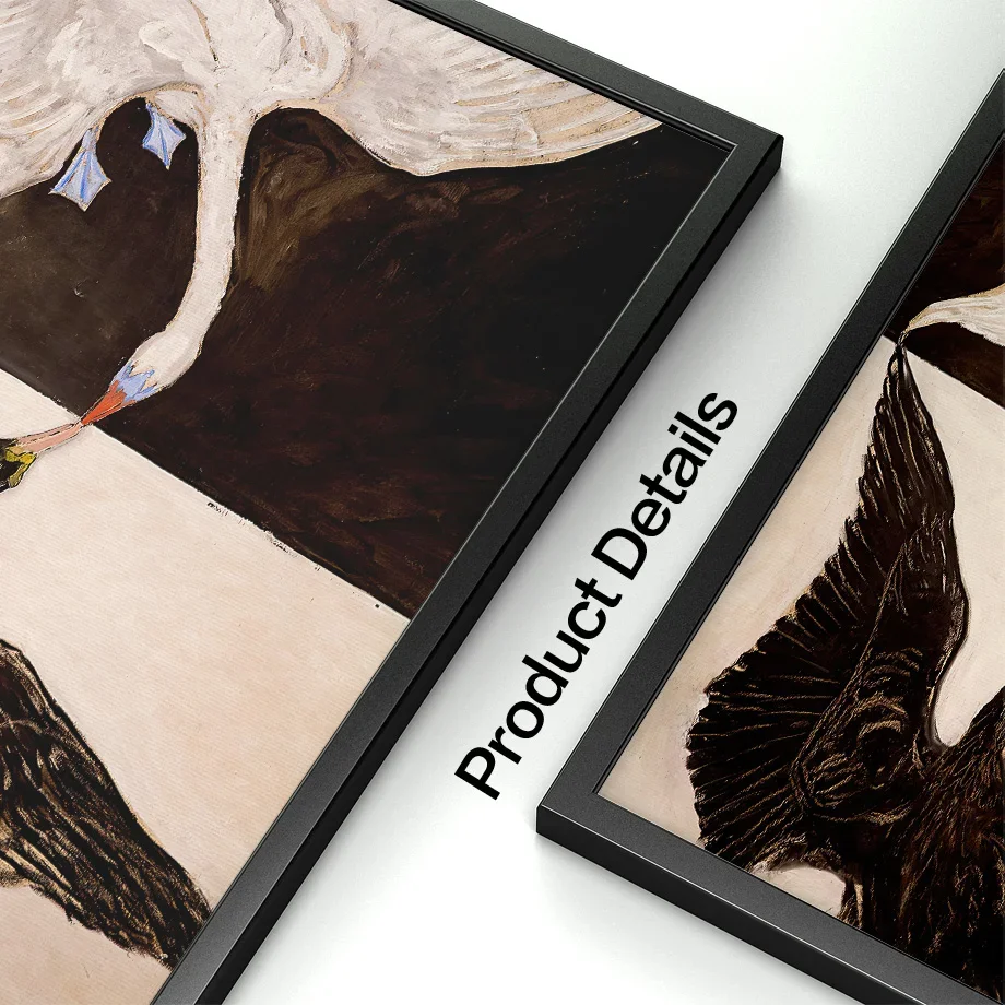 قماش جداري تجريدي حديث ، بجعة سوداء وبيضاء ، شجرة غامضة ، لوحة اسكندنافية ، ملصقات ومطبوعات ، صور لغرفة المعيشة