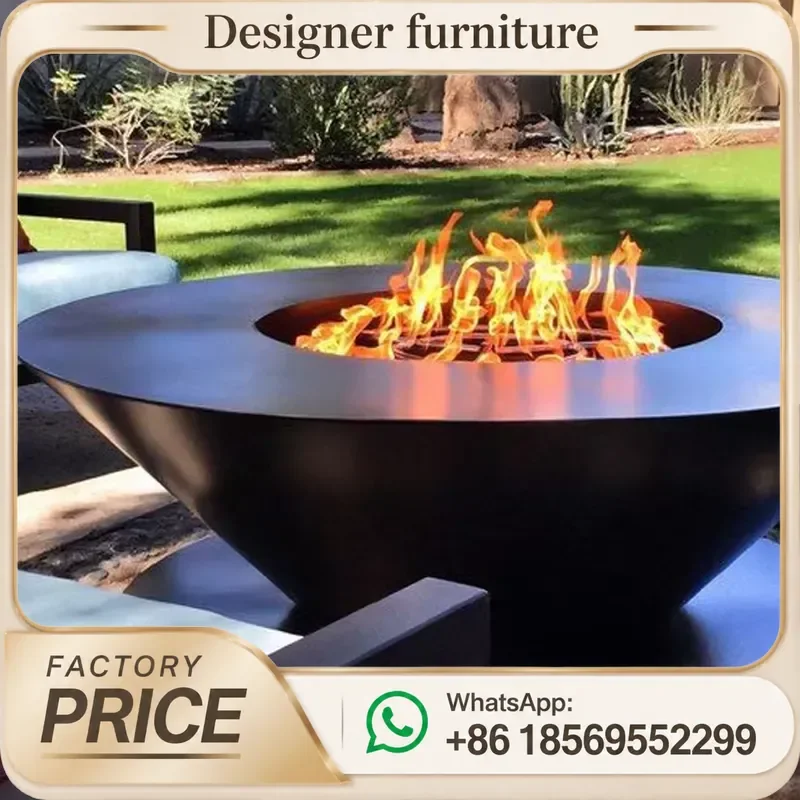 Corten Steel Fire Pit Heavy Duty Outdoor Globe Firepit For Garden Patio Backyard