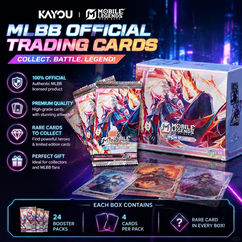 New Genuine 120PCS KAYOU MLBB Origin Of Legend‑SEA Game Character Collectible Trading Cards Hobby Exquisite Surprise Gift