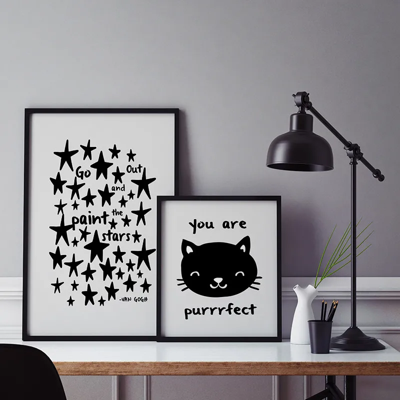 Nordic Kids Room Canvas Poster Minimalist Creative Text Art Painting Funny Typography Children Bedroom Wall Decor INS Style