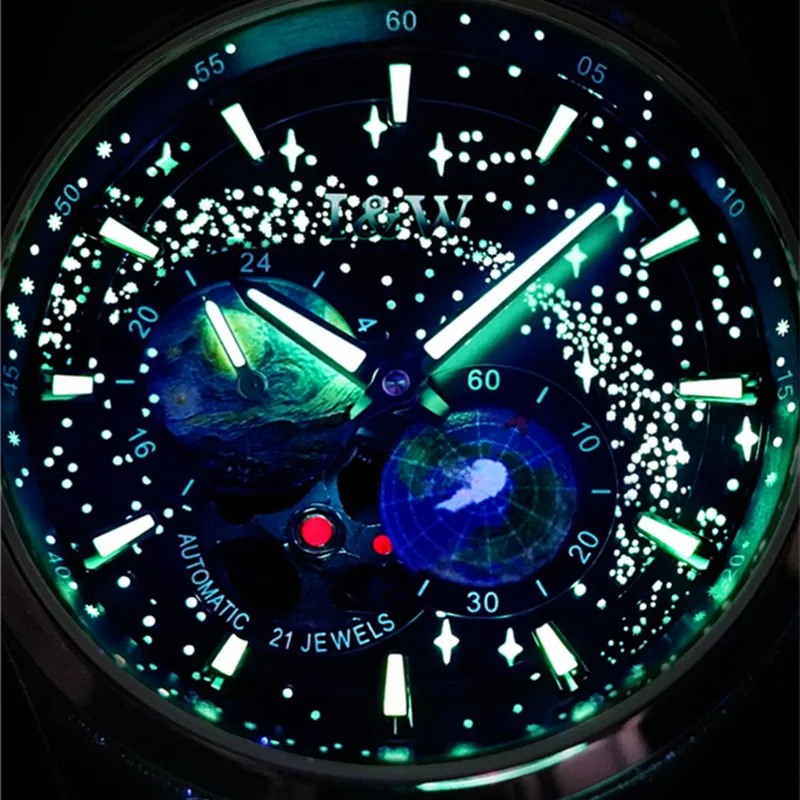 CARNIVAL Fashion Mechanical Watch for Men Brand Luxury Starry Sky Automatic Wristwatches MIYOTA Movement Waterproof Reloj Hombre