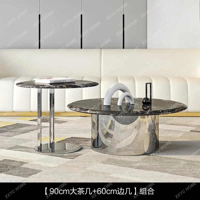 AA Minimalist Marble Coffee Table Living Room Simple Modern Light Luxury Natural Microcrystalline Stone