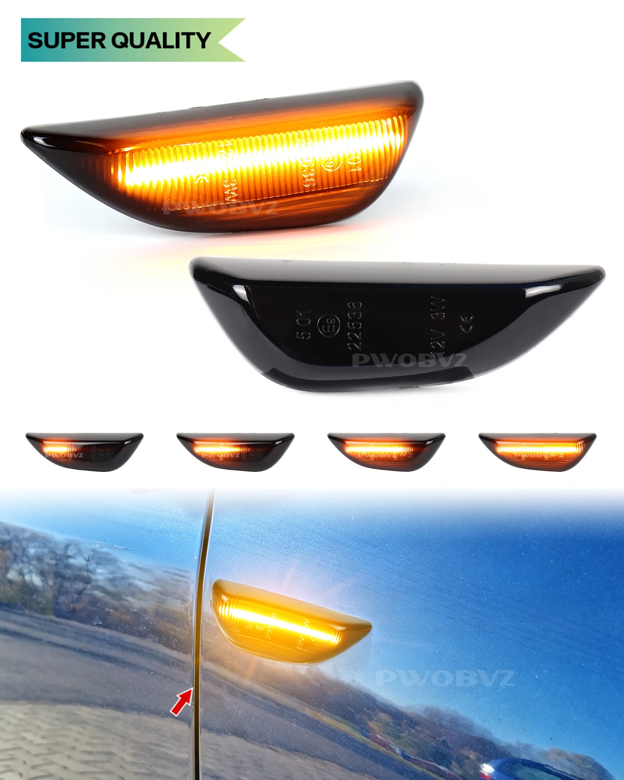 Side Marker Lights Dynamic Flashing LED Turn Signal Light For Opel Mokka X Chevrolet Trax Buick Encore