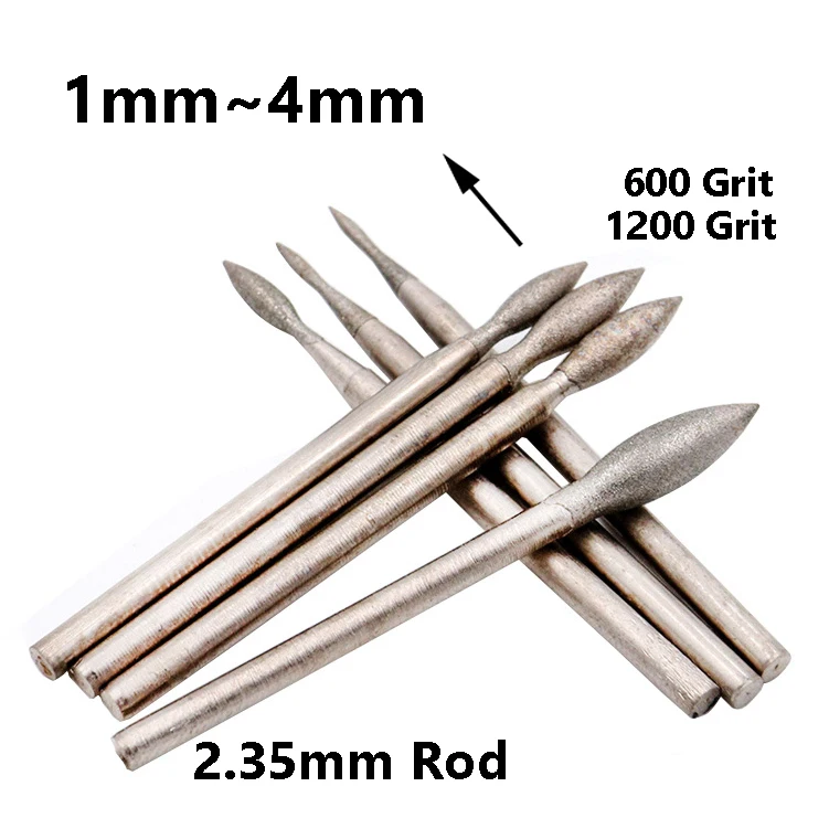 1mm 1.5mm 2mm 2.5mm 3mm 4mm Rotery Electric Milling Cutters Burr Polishing Tools Jade Skin Removal Polishing Grinding Head