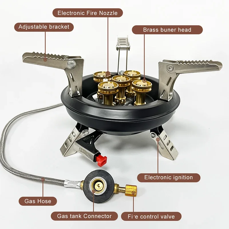 Brs-201a Portable Camping Gas Stove 16000w High Pressured Pr