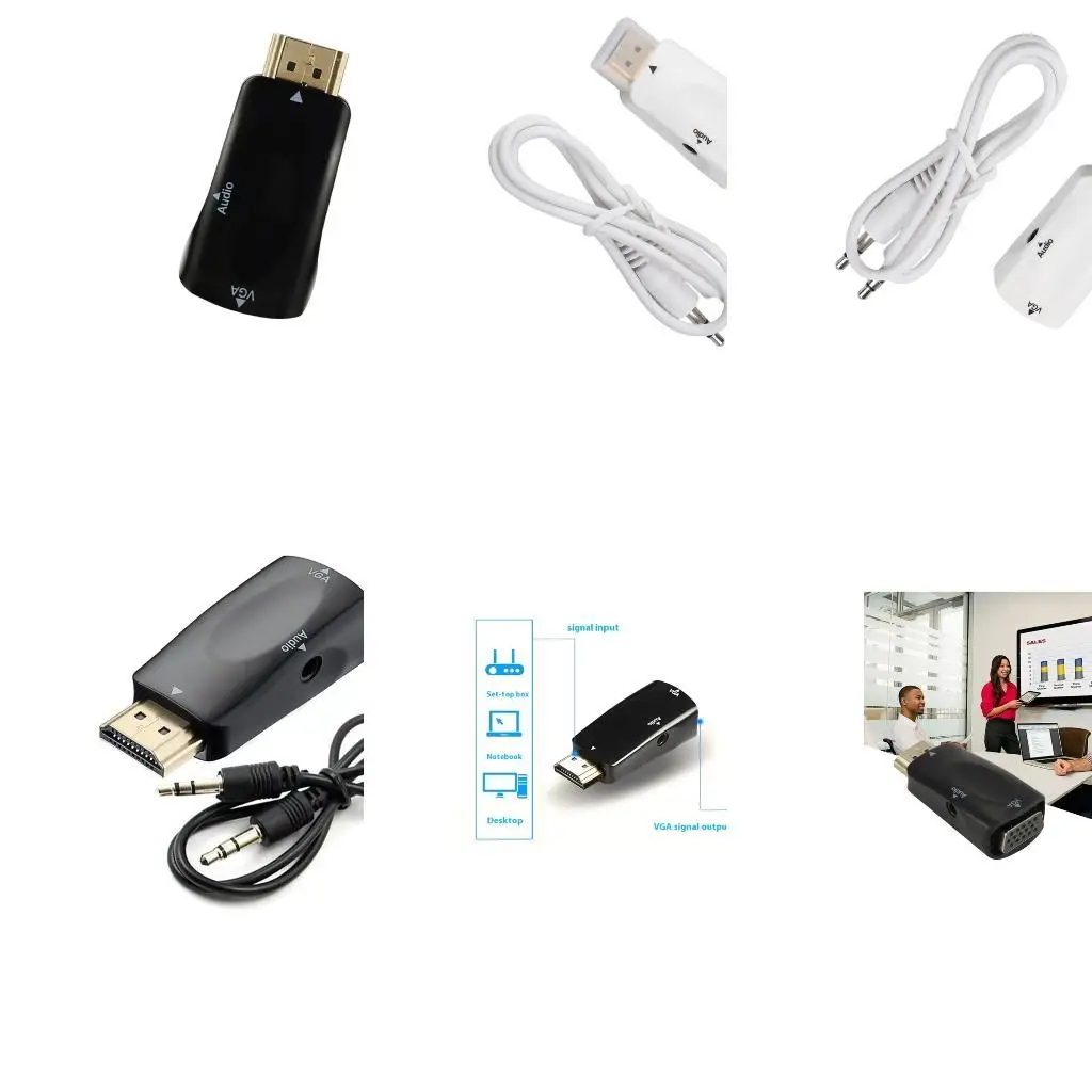 

31BA HDTV to VGA Cable HDTV Computer to VGA Monitor Cable Female to Male for Computer Desktop Laptop PC Monitors Projectors