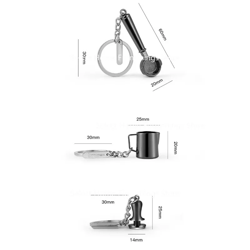 Suitable for Coffee Keychain Mini Latte Vat Flash Powder Hammer Handle Commemorative Pendant
