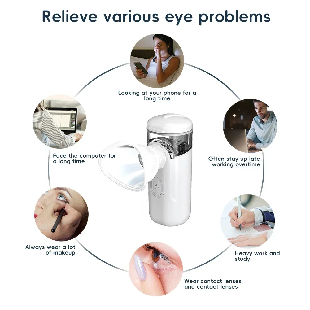 Ultrasonic Nano Nebulizer Eye Care Device MINI Eye Care Device Relieves Dry Eyes and Provides Eye Care Eye Health Care