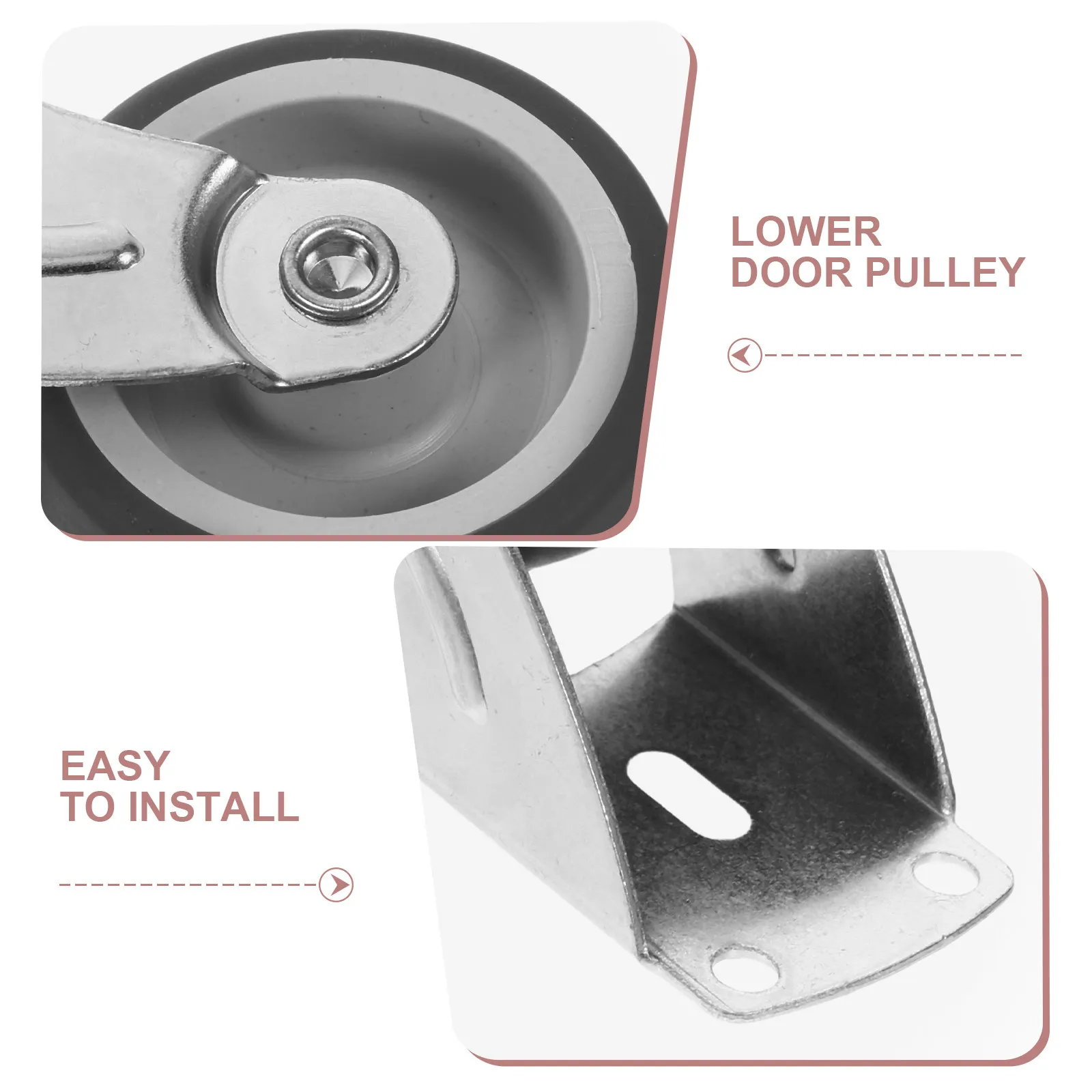 Universal Sliding Door Guide Roller Bottom Support Wheel for Sagging Doors Barn Closet Patio Sliding Doors Floor Guide Hardware