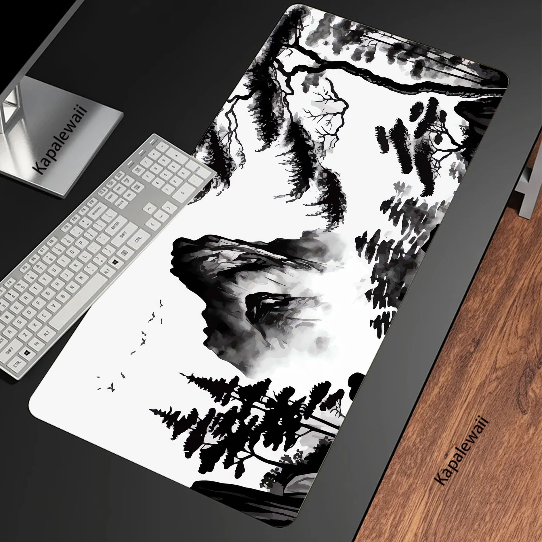 Mountain Serenity Japan Art Gamer Desk Mousepad Mechanical Keyboard XXL Mouse Pad 900x400mm Mice Computer Peripherals Office Mat