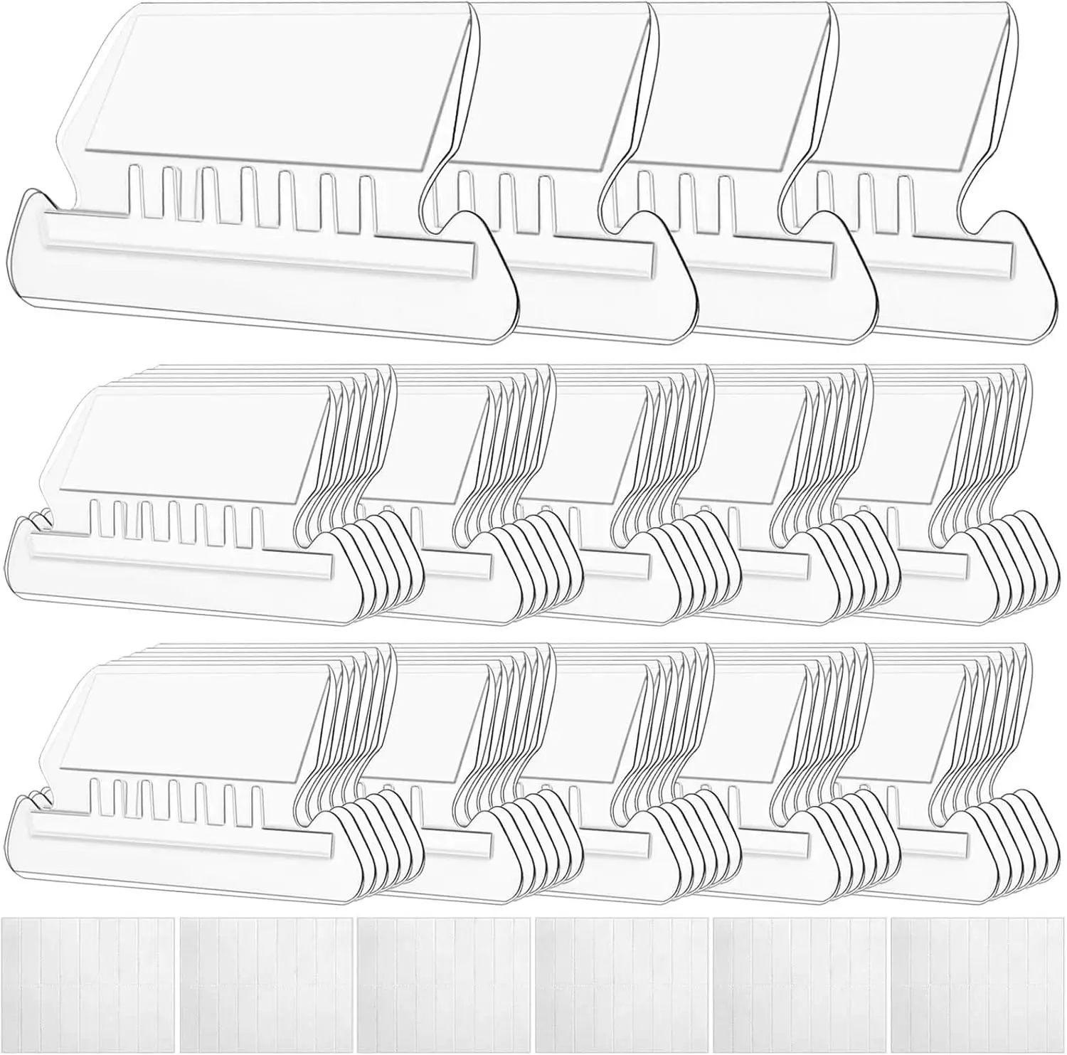

100 Sets Hanging File Folder Labels with 2" Tabs and Inserts for Easy Organization