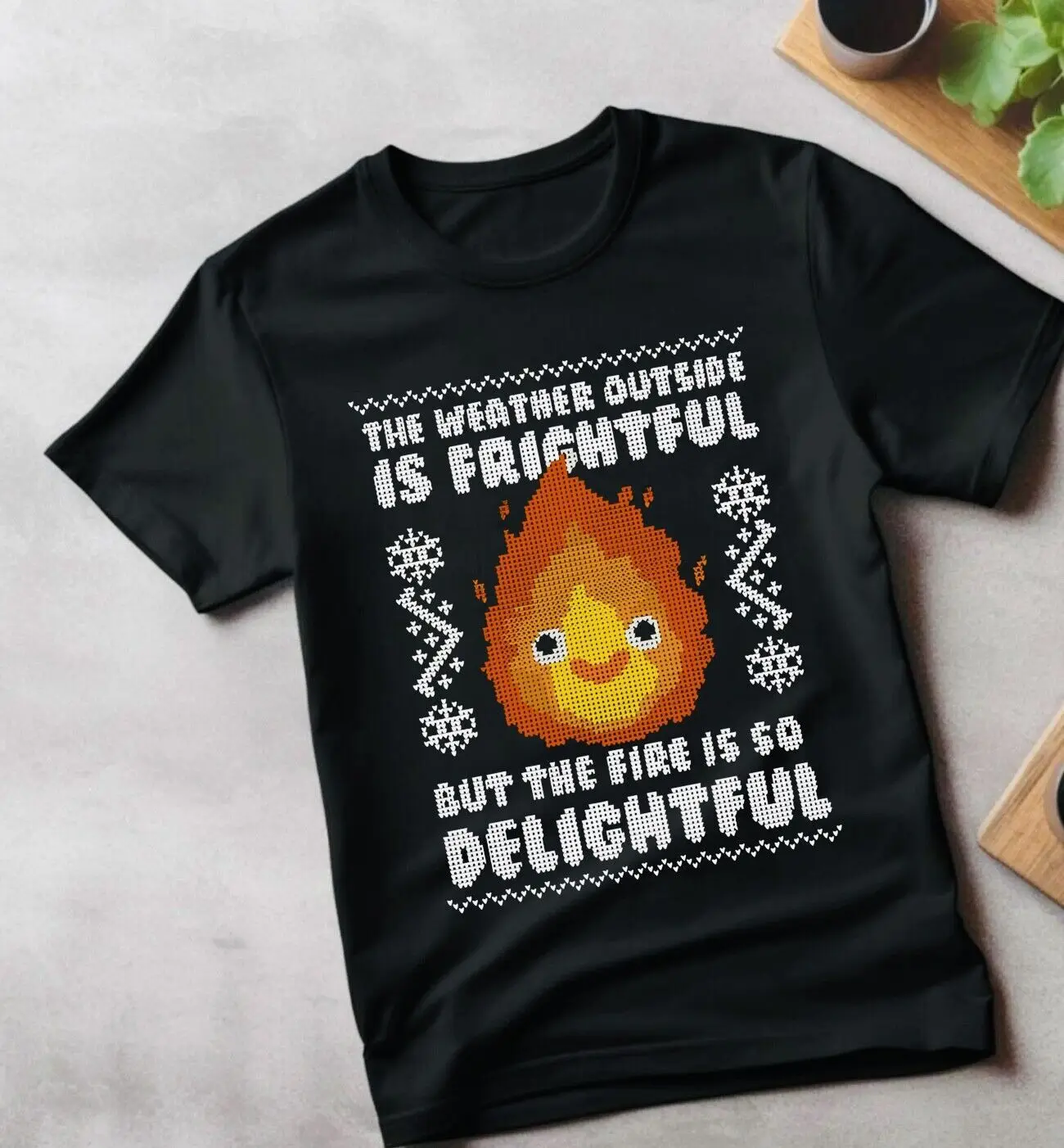 Funny Christmas Anime T-shirt I Want For Christmas is Uwu Ugly Christmas Shirt