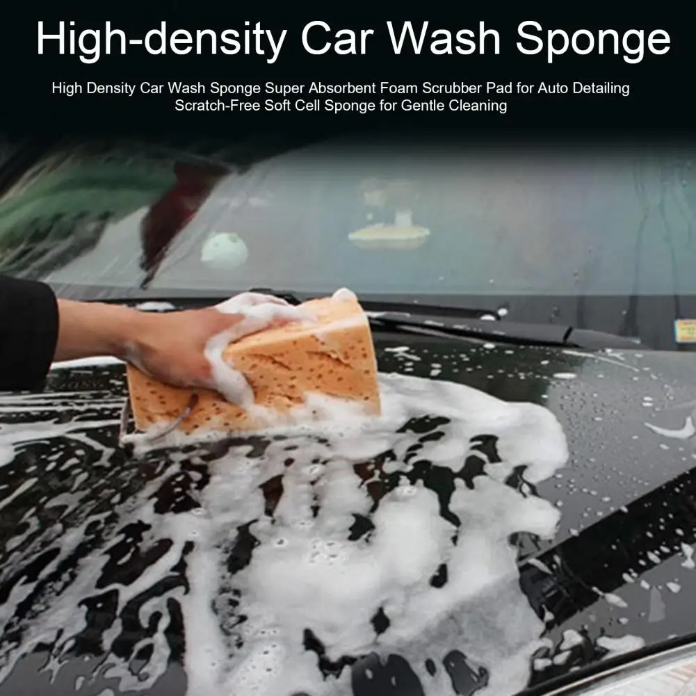 16/21cm High Density Car Wash Sponge Super Absorbent Foam Scrubber Pad For Auto Detailing Scratch-Free Soft Cell Gentle Sponge