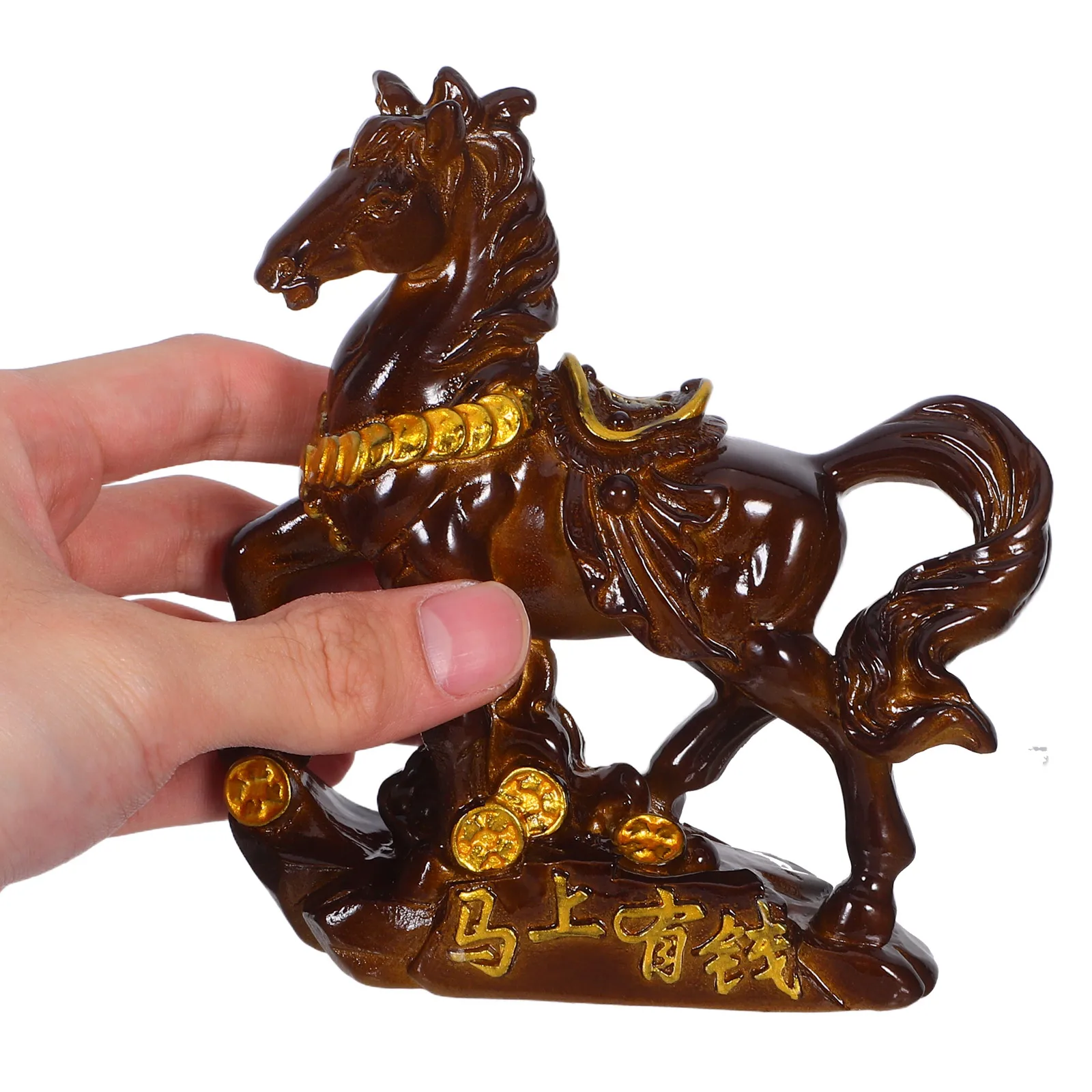 

Color Changing Pet Horse Resin Statue Miniature Chinese Horse Ornament For Table Home Decoration Kung Fu Tea Ceremony