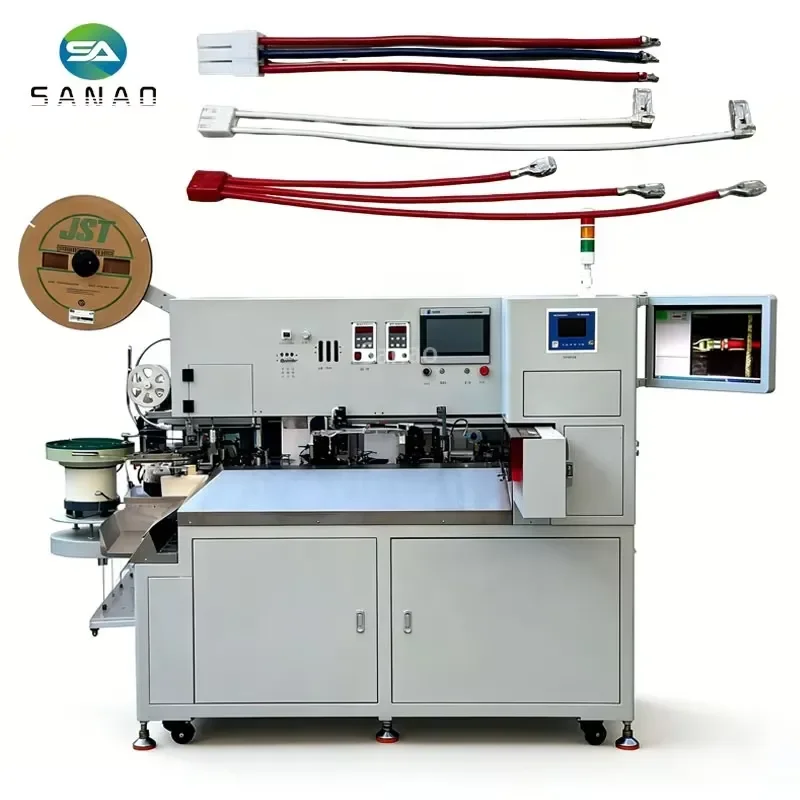 2026 Hot Fully Automatic Multi-function Wire Stripping Crimping Machine Cable Terminal Crimping and Plastic Housing Insertion
