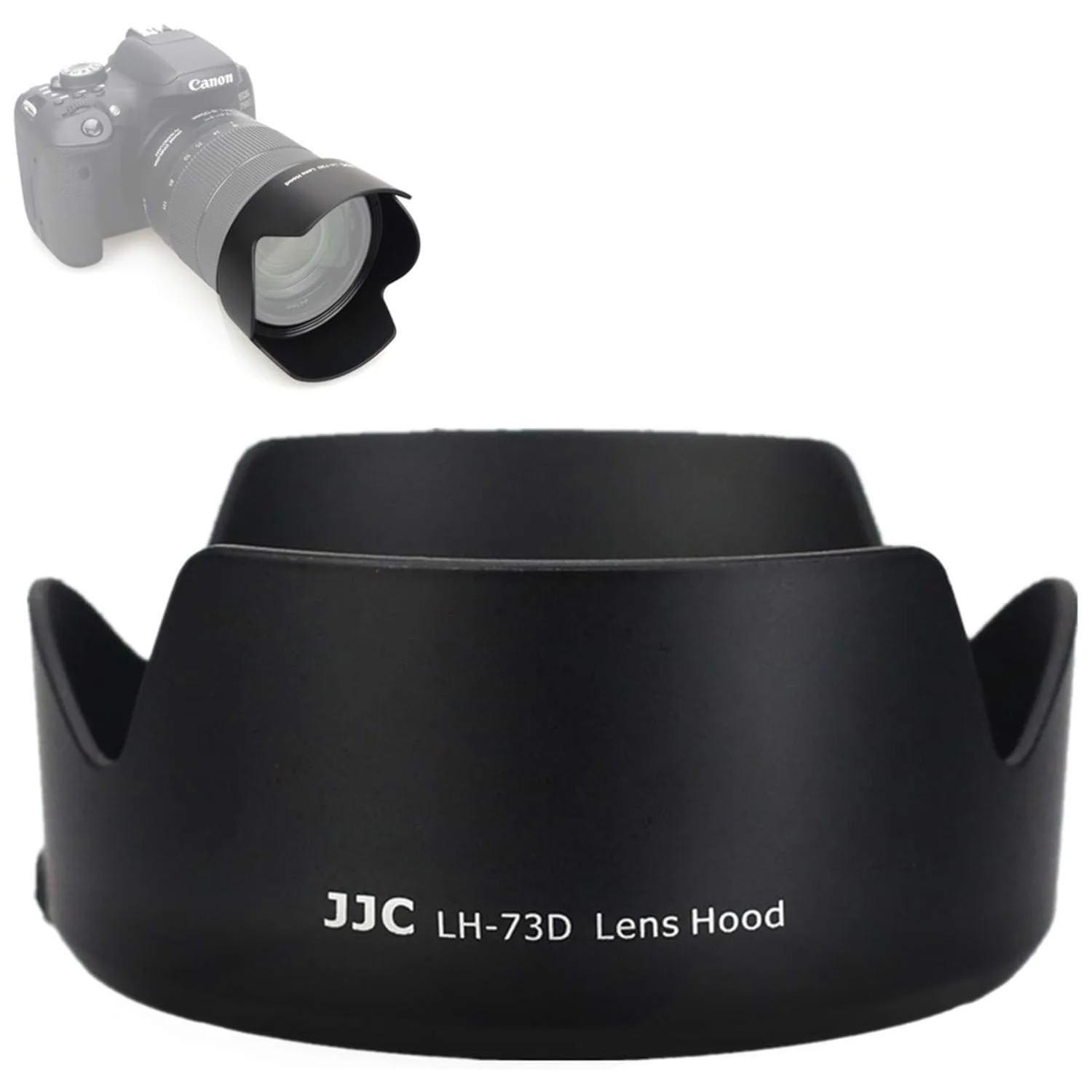 JJC EW-73D Lens Hood Compatible with Canon EF-S 18-135mm F3.5-5.6 IS USM RF 24-105mm F4-7.1 IS USM Lens for EOS R6 80D 77D 60D