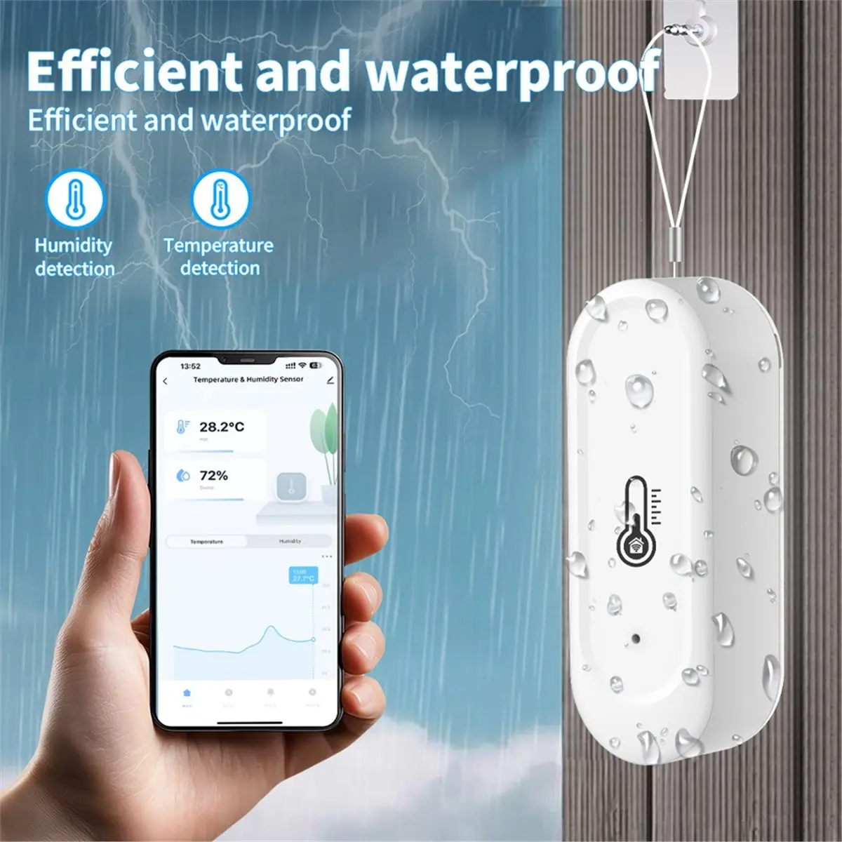 update. Tuya Zigbee Temperature and Humidity Sensor IP65 Outdoor Waterproof Real-Time Monitoring Hygrometer Thermometer A
