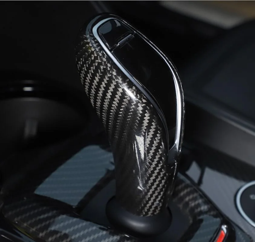 Real Carbon Fiber Car Gear Shift Knob Cover Fit For Alfa Romeo Giulia Stelvio 2020-2022