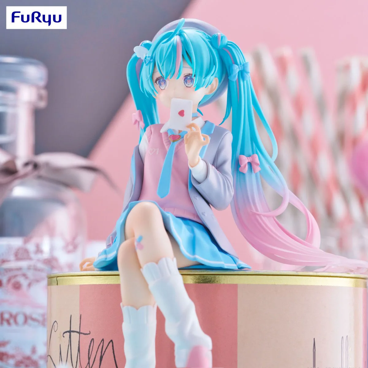 FuRyu Noodle Stopper Figure Piapro Characters Hatsune Miku Love Blazer Big Original in Stock Anime Figure Action Figure