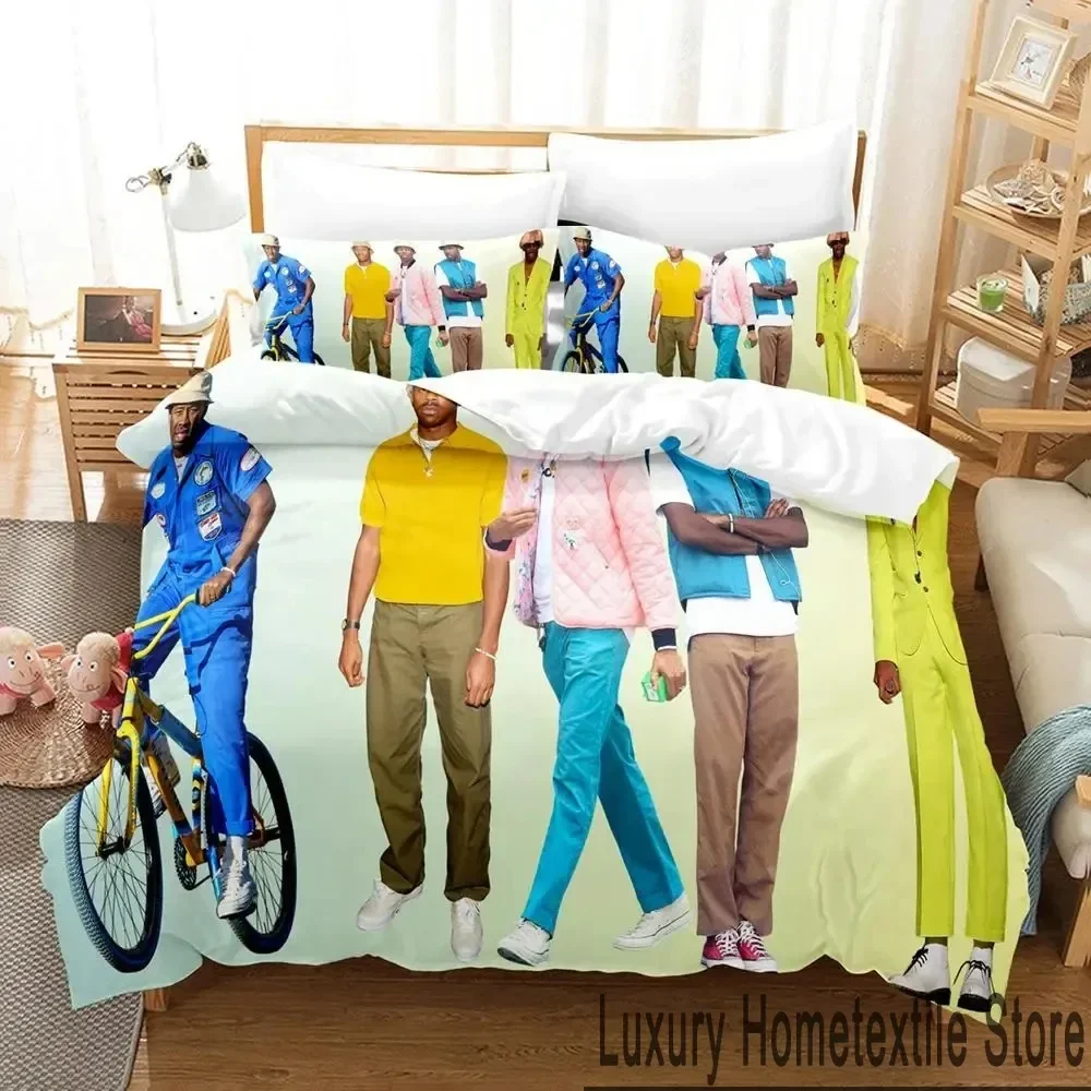 3D Print Tyler The Creator Rapper Bedding Set Boys Girls Twin Queen King Size Duvet Cover Pillowcase Bed boys Adult