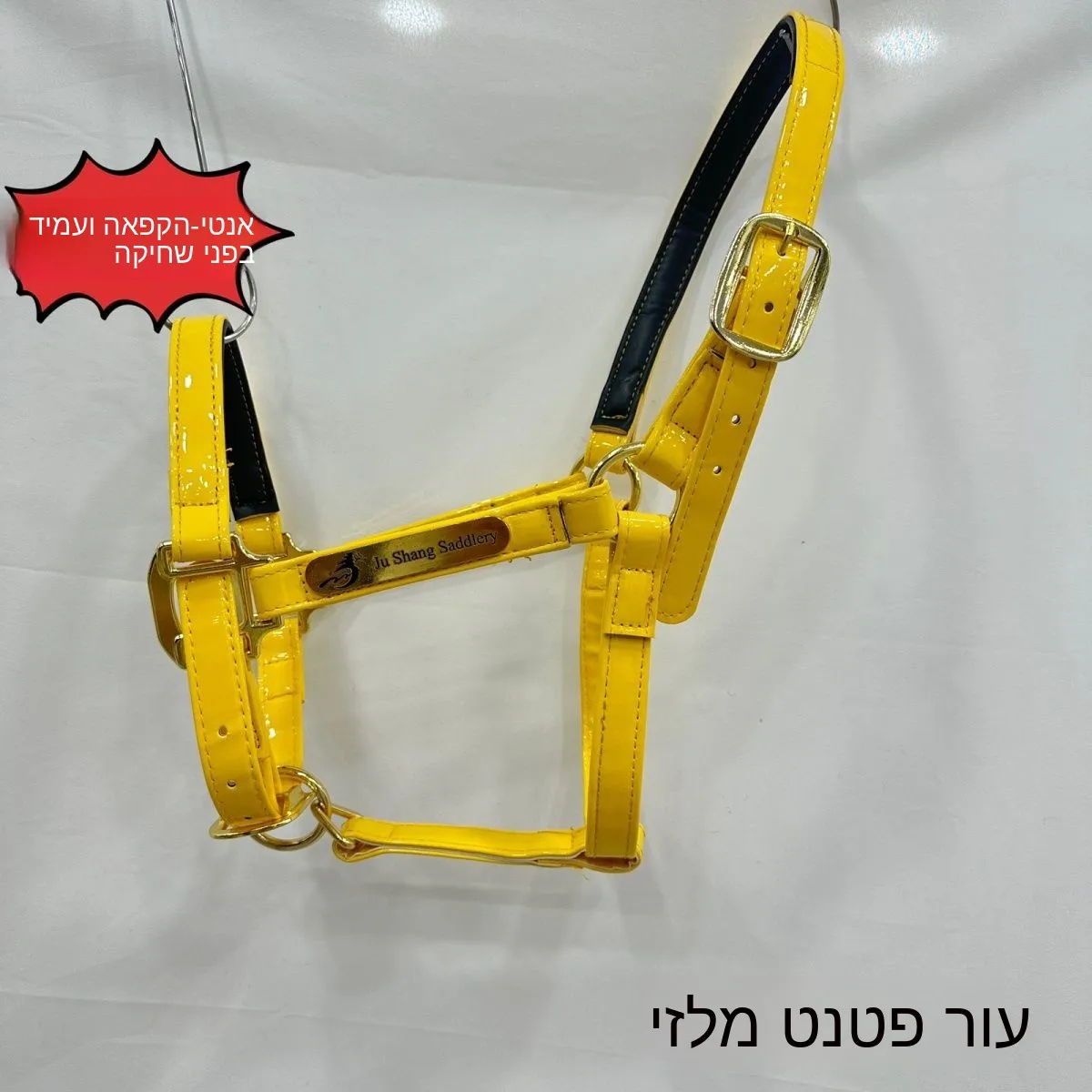 adjustable-bright-painted-leather-halter-with-bit-holder-anti-freeze-anti-wear-training-equipment-tack