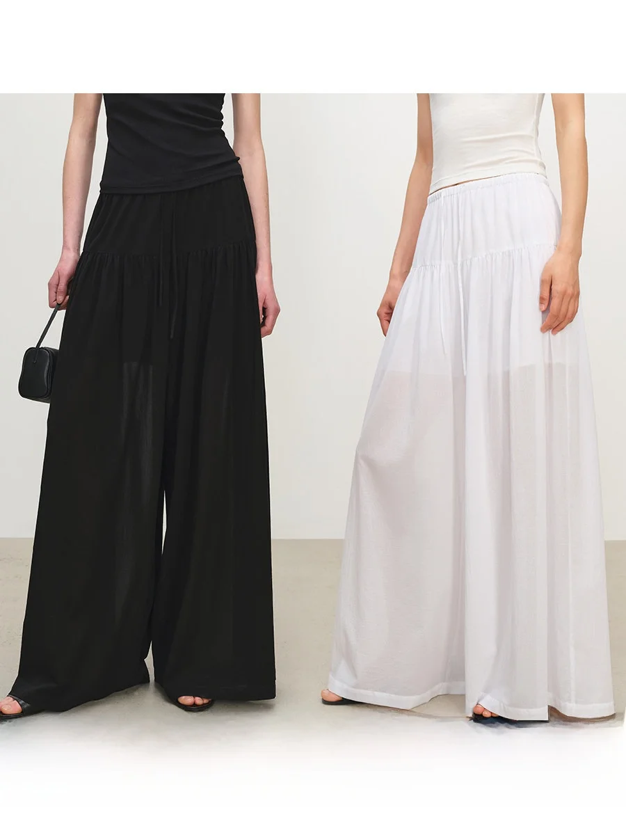 

MSBEAST Повседневные хлопковые брюки-шорты на шнурке, легкие, с жатой текстурой, элегантные, с драпировкой, широкие штанины, для офиса, женские брюки