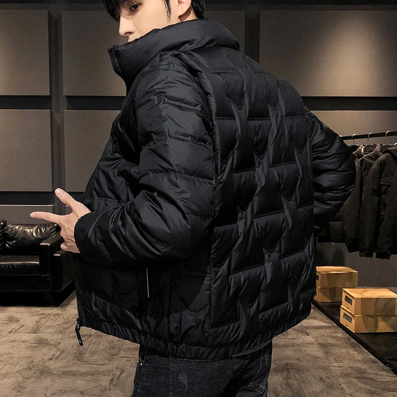 Down Jacket Male Stand Collar 90% White Duck Leisure Winter Mens Thick Warm Clothing