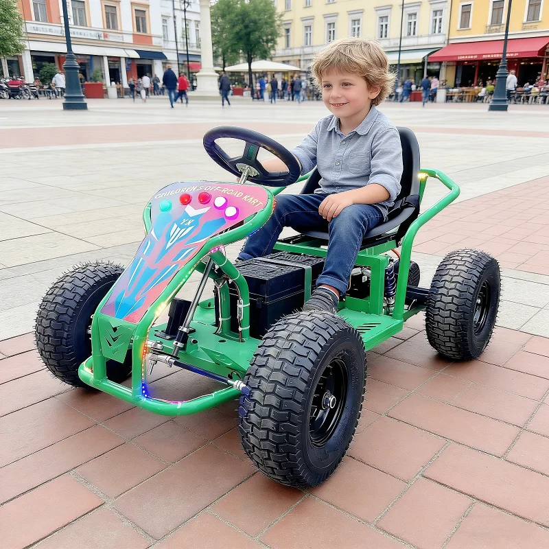 Off-Road Go Kart, Big Wheels, Electric Battery-Powered Bumper Car, Scenic Areas, Kids and Adults, Ride-On Vehicle, Outdoor Fun