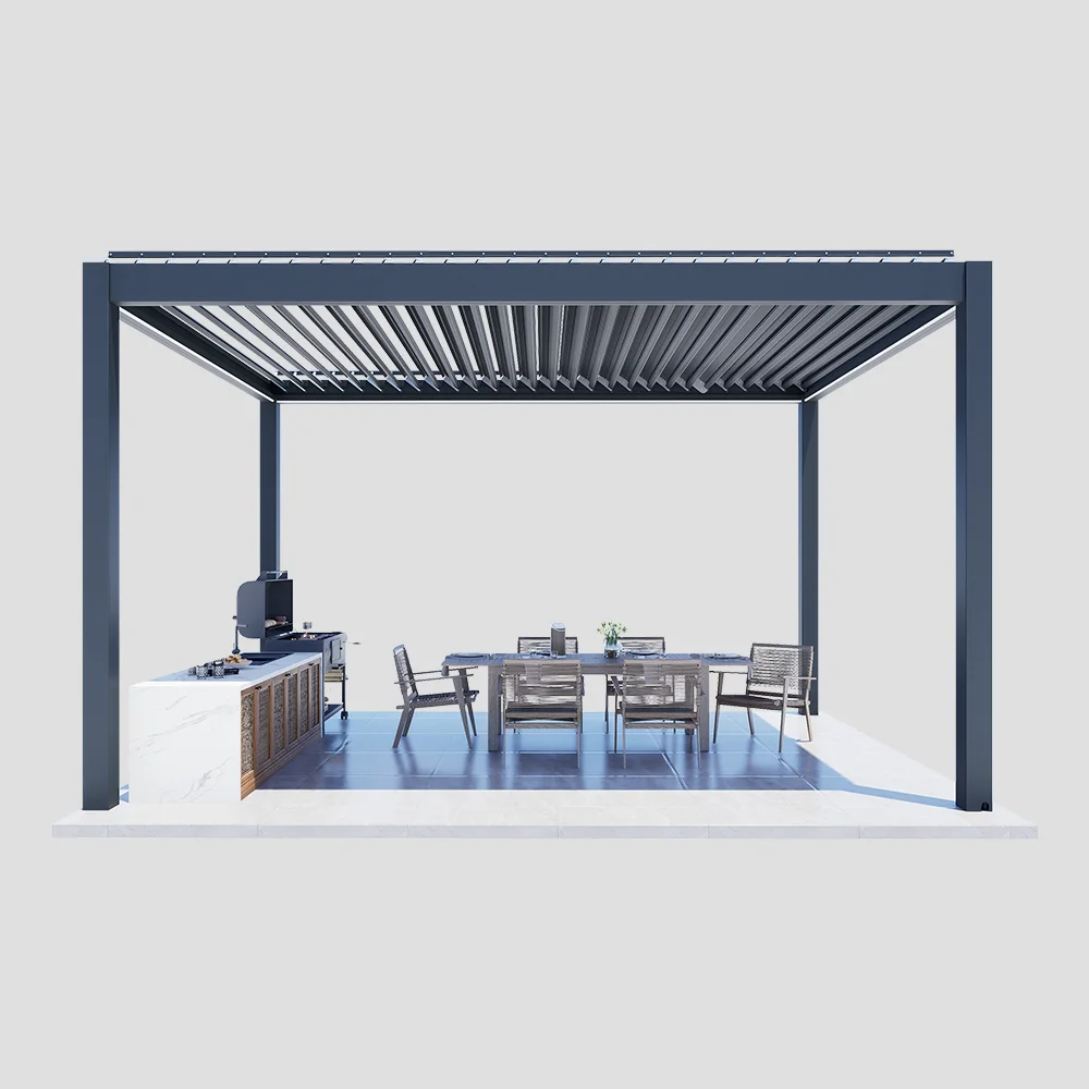 Luxury Garden Electric Bioclimatic Modern Pergola Terrace Metal Roof Luxury Gazebo Sale Aluminium Outdoor 3x4 4x4