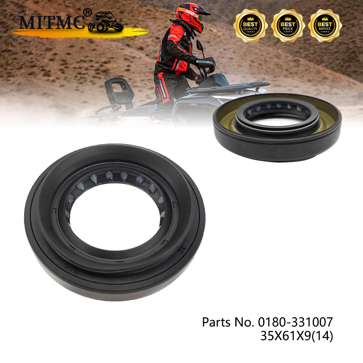 

Oil Seal (REAR GEARCASE) For CF 450CC 550CC 600C 800CC 1000CC 35X61X9(14) Part No.0180-331007