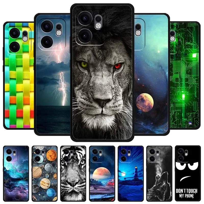 For Honor Play 60A Case Luxury Slim Lightweight Skin Cool Lion Lightning Soft Case for Honor Play60A Black Silicone Phone Cover
