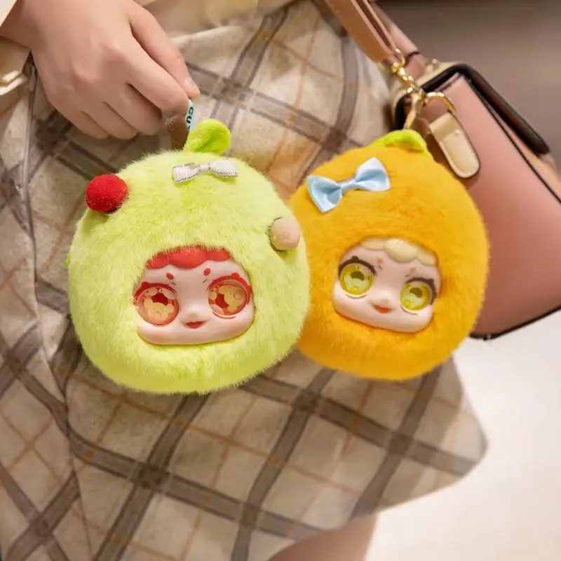 Vinyl pluche poppen, schattige Macaron fruit portemonnees (citroen/avocado/aardbei/oranje), verjaardagscadeaus